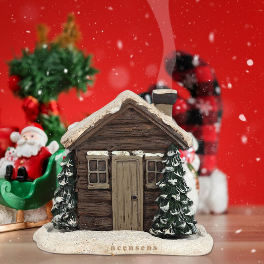 Incensens™ Snowy House Incense Burner