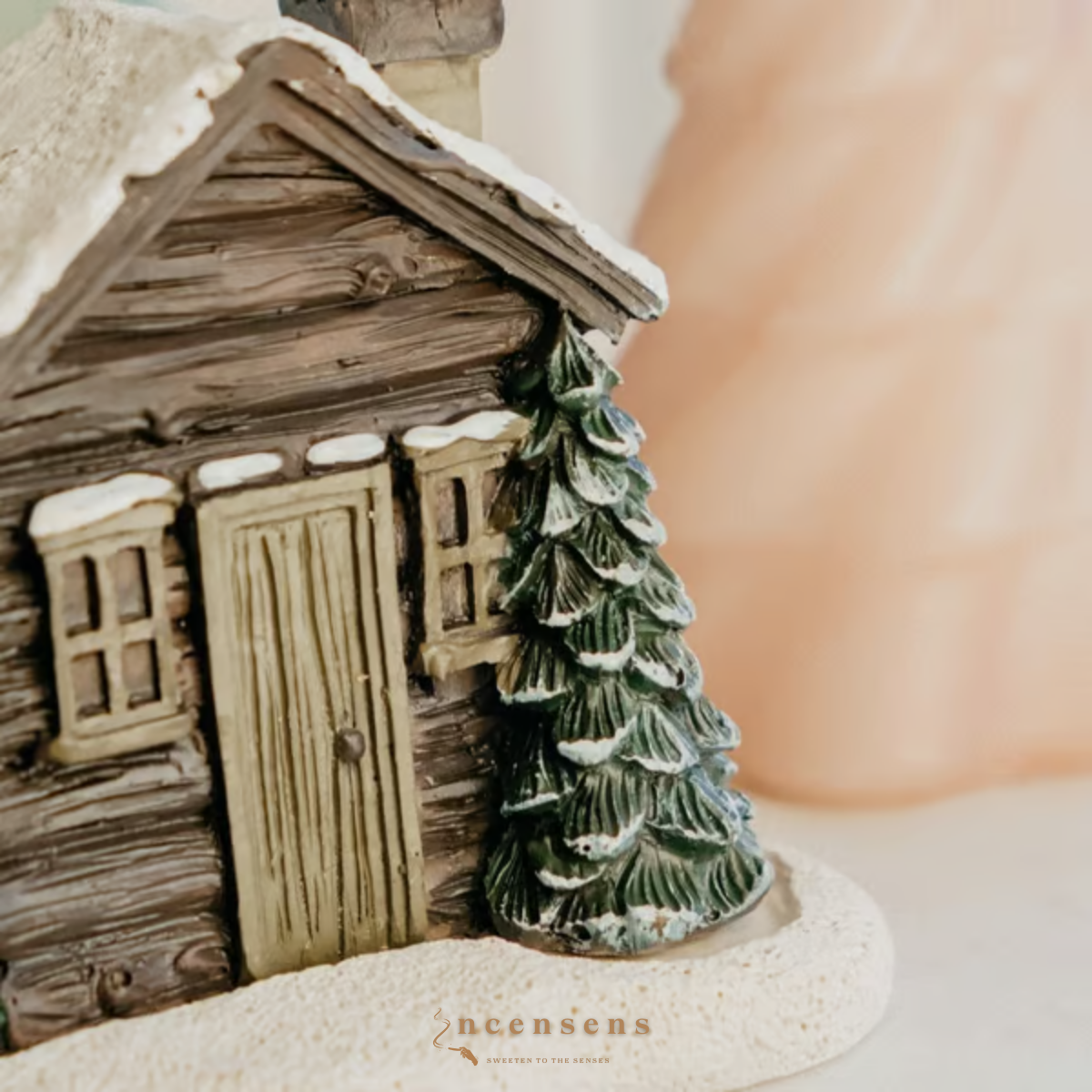 Incensens™ Snowy House Incense Burner