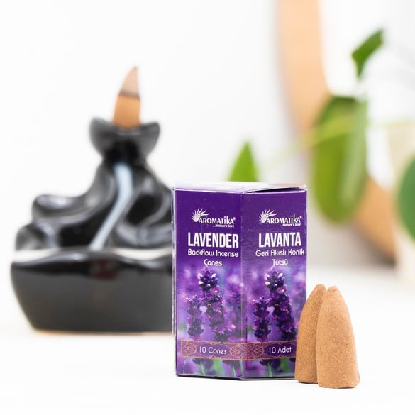 Incensens™ Lavender Backflow Waterfall Incense (10 Pieces)